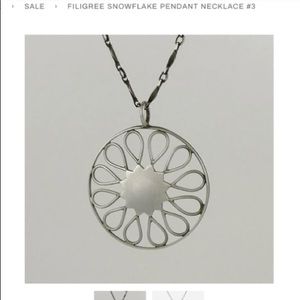 Jane Diaz (Sundance artisan) Filigree Snowflake Pendant # 3, sterling silver